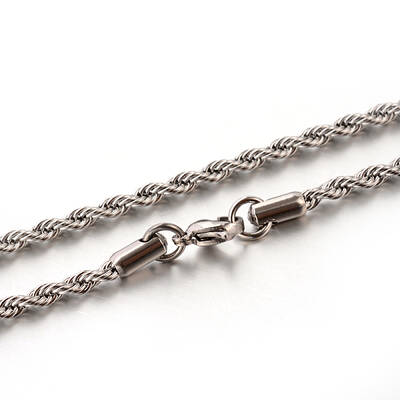 Tarnish Resistant 304 Stainless Steel Rope Chain Necklaces
