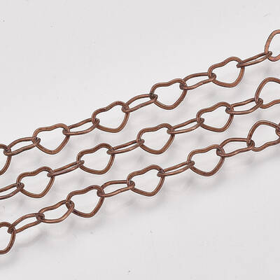 Soldered Brass Covered Iron Heart Chains