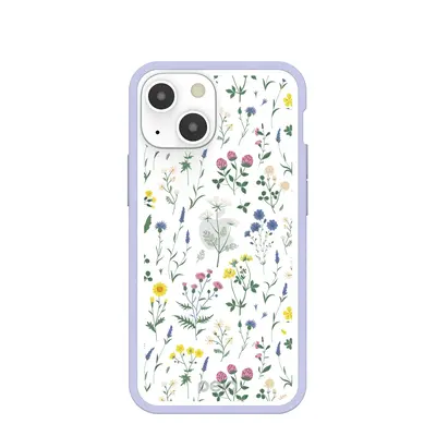 Clear Shadow Blooms iPhone 13 Mini Case With Lavender Ridge