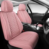 NUNIVAK Full Coverage Leather Car Seat Covers Full Set Fit for Cars Trucks Sedans with Waterproof Leatherette in Automotive S...
