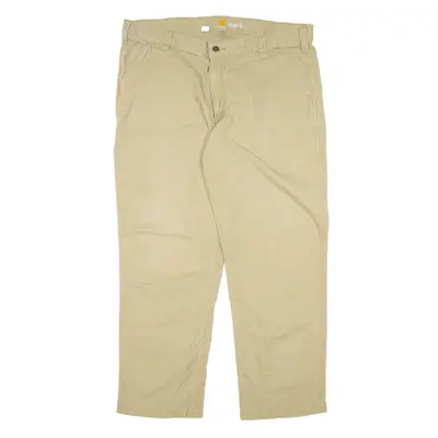 CARHARTT Workwear Trousers Beige Relaxed Straight Mens W40 L30