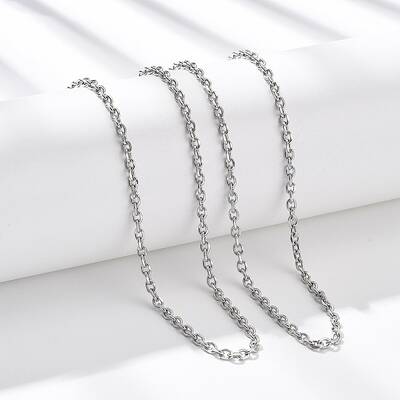3MM 304 Stainless Steel Cable Chain Necklaces