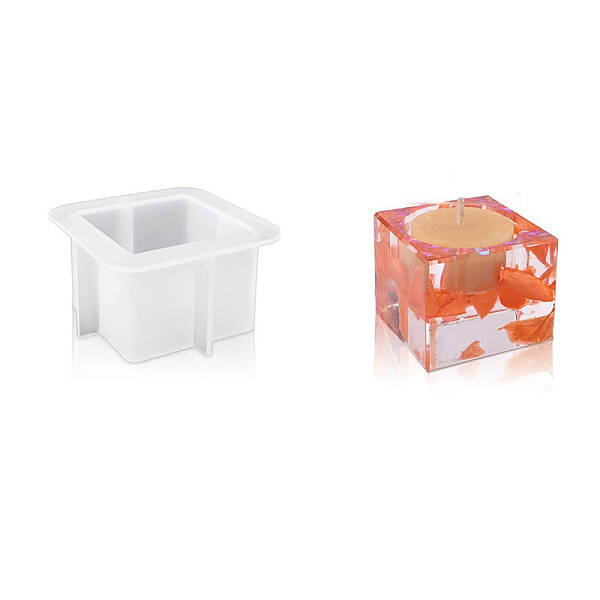 Cuboid DIY Tealight Candle Holder Molds