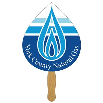 100 Promotional Tear Drop Hand Fan Full Color (1 Side) - Paper ...