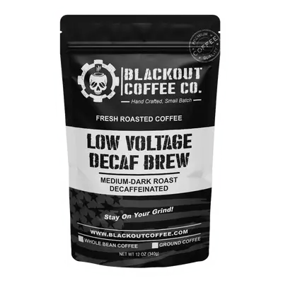 Low Voltage Decaf Coffee - ✔️100% Arabica Beans  ✔️ Medium Dark Roast  ✔️Decaffeinated - Whole Bean, Whole Bean