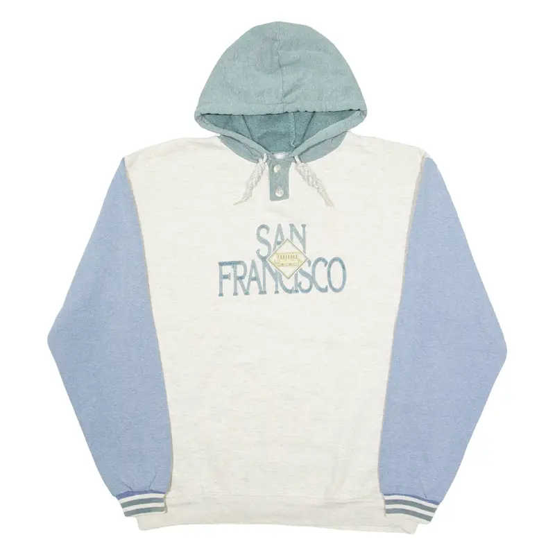 SUN TRIANGLE San Francisco Mens Grey Hoodie USA L