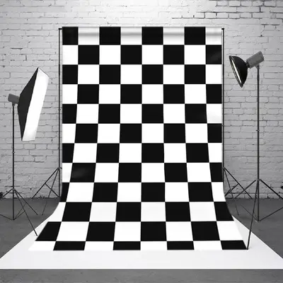 White Black Plaids Simple Abstract Textured Backdrop - Aperturee