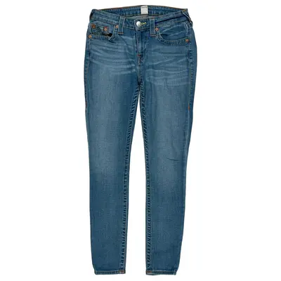 Denim True Religion Skinny Jeans - 28W UK 8 Blue Cotton Blend