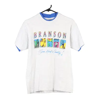Branson Signal Sports Graphic T-Shirt - Medium Grey Cotton