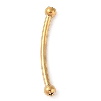 304 Stainless Steel Curved Tube Beads