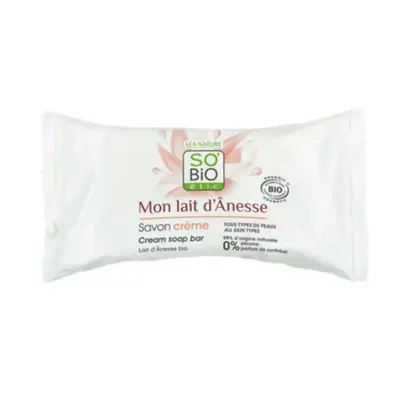 LÉa nature so bio étic Mon Lait d'Anée - Creamy Facial Soap with Donkey Milk, 100 g