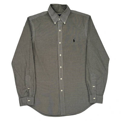 Ralph Lauren Checked Shirt - Small Black & White Cotton