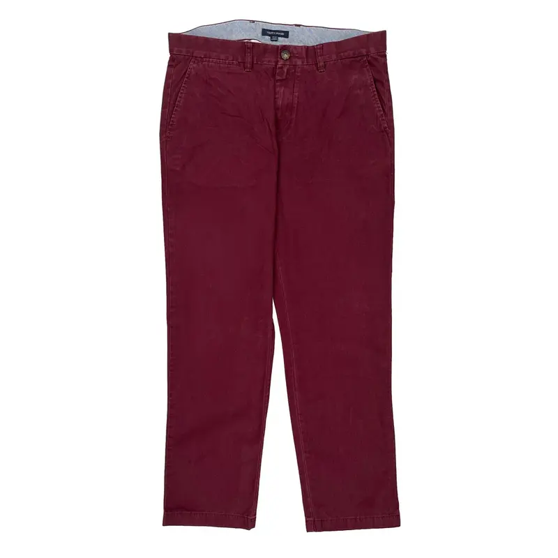 Tommy Hilfiger Chinos - 36W 30L Burgundy Cotton