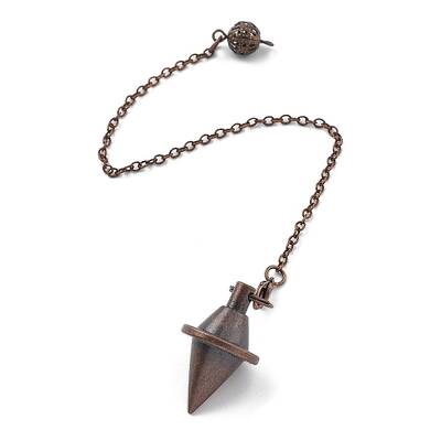 Brass Dowsing Pendulum Big Pointed Cone Pendants