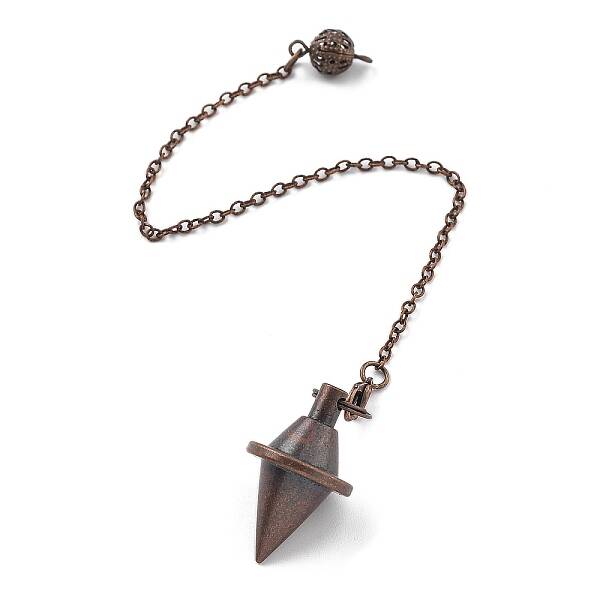 Brass Dowsing Pendulum Big Pointed Cone Pendants