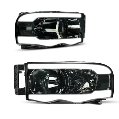 YITAMOTOR® LED Tube Headlights Assembly For 2002-2005 Dodge Ram 1500/2003-2005 Dodge Ram 2500 3500 DRL Headlight Headlamp Re...