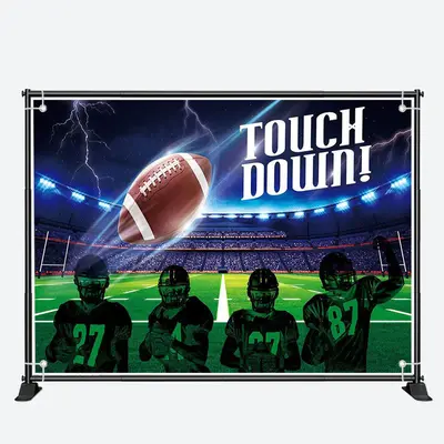 Lightning Football Field Player Team Sport Backdrop - Aperturee