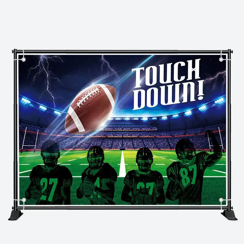 Lightning Football Field Player Team Sport Backdrop - Aperturee