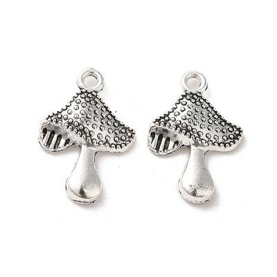 Tibetan Style Zinc Alloy Mushroom Pendants