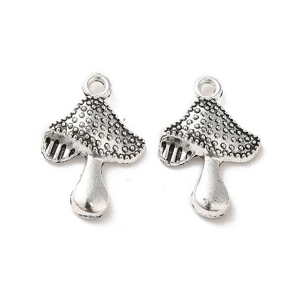 Tibetan Style Zinc Alloy Mushroom Pendants