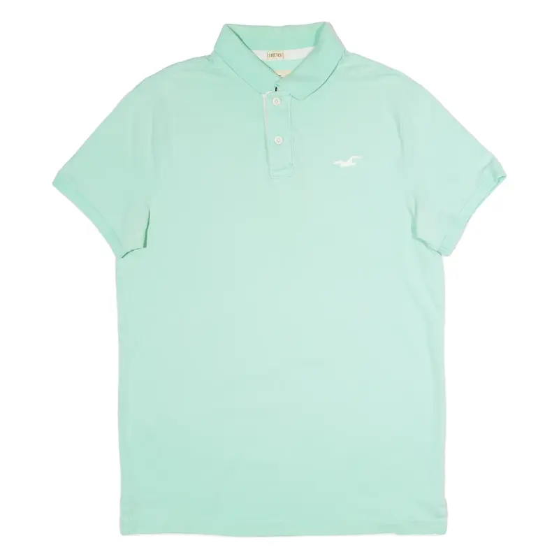 HOLLISTER Stretch Mens Polo Shirt Green M