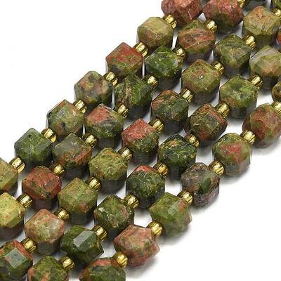 Natural Unakite Beads Strand