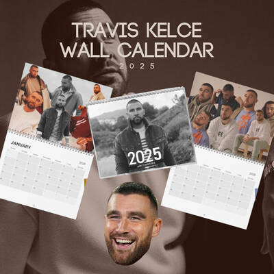 Travis Kelce 2025 Wall Calendar, Travis Kelce Fan Gift, Trace Kelce Merch, Chrsitmas Gift