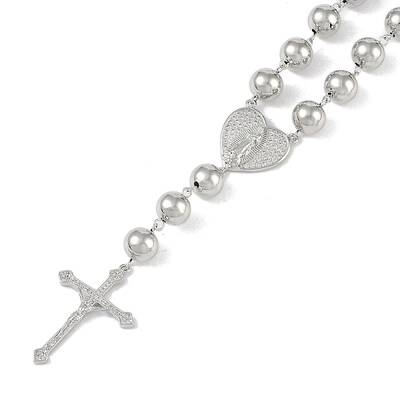 Brass Micro Pave Clear Cubic Zirconia Pendant Necklaces