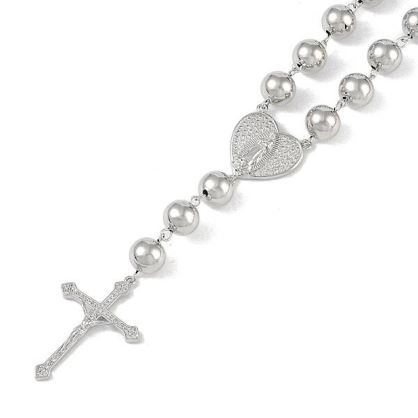 Brass Micro Pave Clear Cubic Zirconia Pendant Necklaces