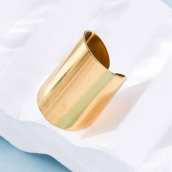 304 Stainless Steel Cuff Rings for Women