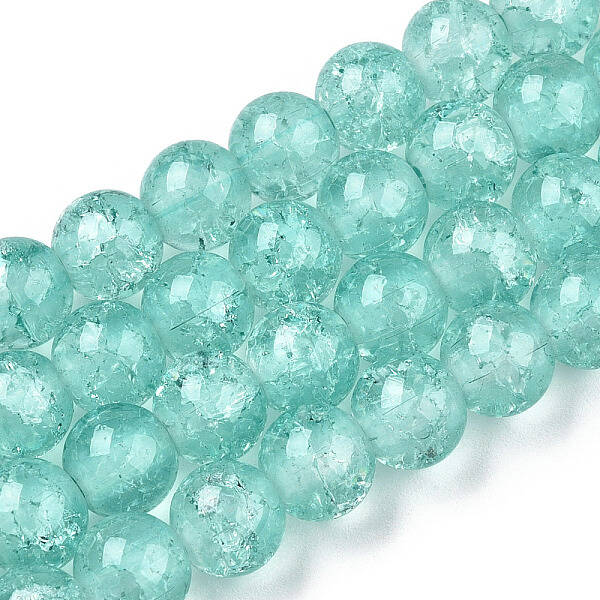 Baking Painted Crackle Glass Bead Strands