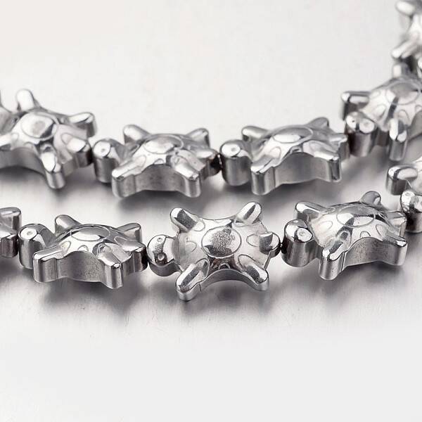 Electroplate Non-magnetic Synthetic Hematite Bead Strands