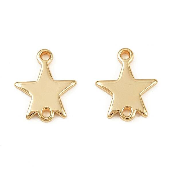 Brass Star Connector Charms