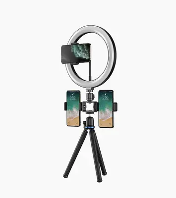 10 Inch LED Ring Light With Flexible Tripod and Phone Holder