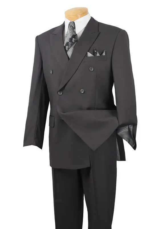 Vinci Men's Executive Double-Breasted 2-Piece Suit