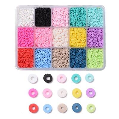 150G 15 Colors Handmade Polymer Clay Beads