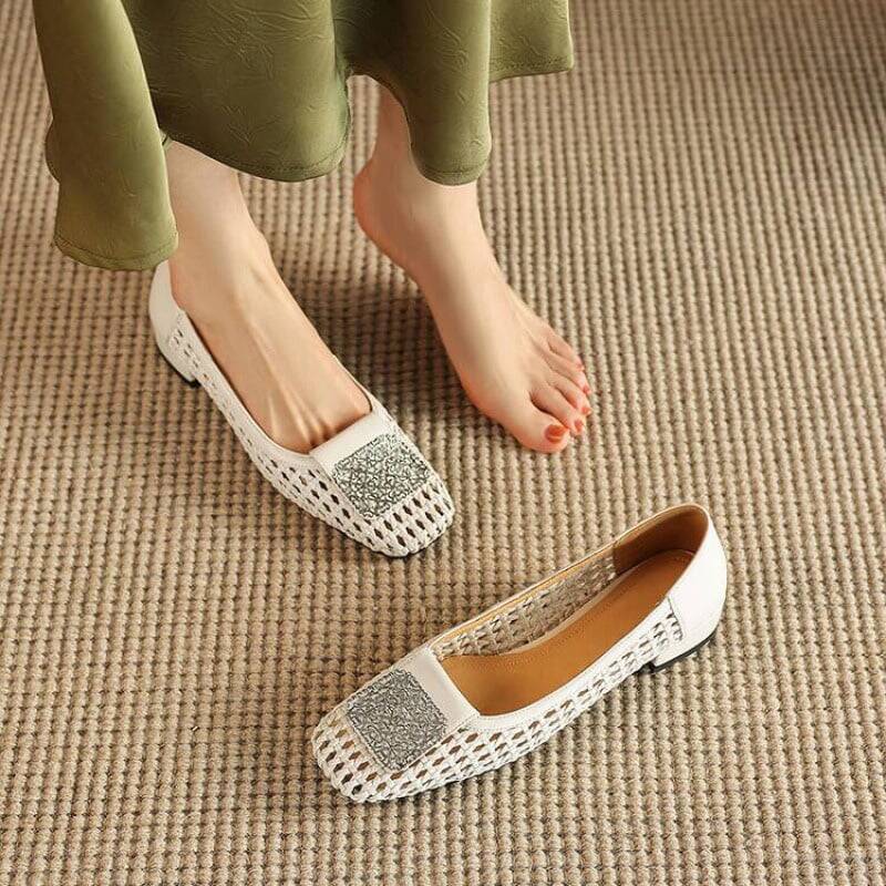 CHIKO Adria Square Toe Block Heels Pumps Shoes