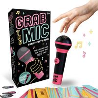 Grab The Mic - Karaoke-Style Game with Foam Microphone, 125 Word Cards, Game Board, Player Tokens & Easy-to-Follow Instructio...