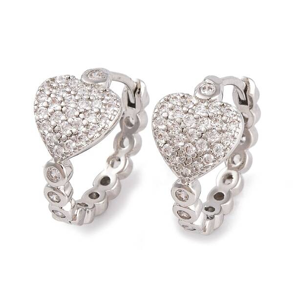 Rack Plating Brass Cubic Zirconia  Earrings
