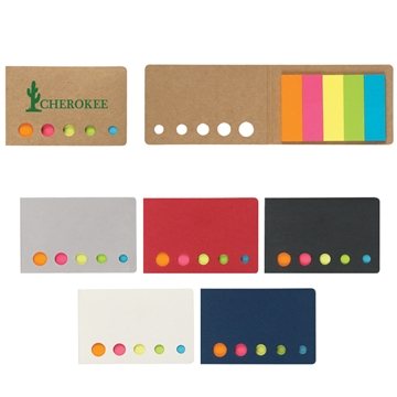 250 Customized Sticky Flags In Pocket Case - Neon Colors