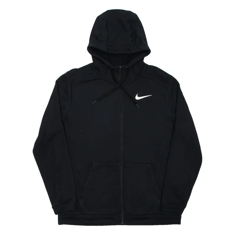 NIKE Mens Black Hoodie Full Zip L
