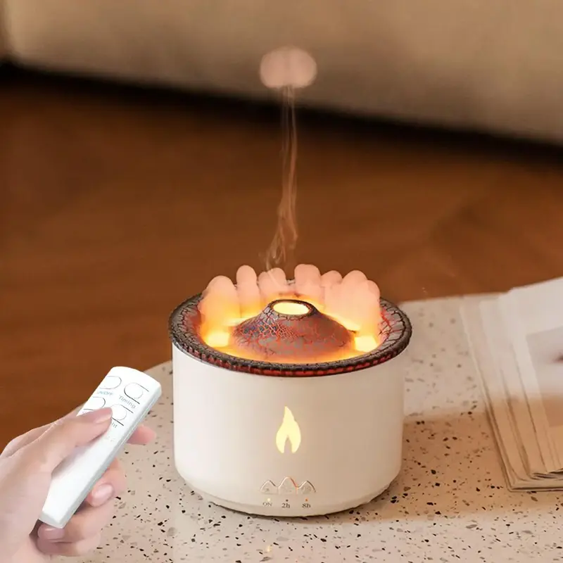 Flame Volcano Air Humidifier, Ultrasonic Aroma Diffuser, Decorative Aroma Diffuser, 300ml Essential Oil Diffuser, Ultrasonic ...