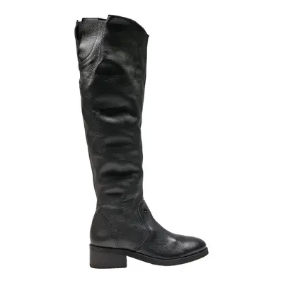 NUBIKK Over The Knee Boots Black Leather Womens UK 8