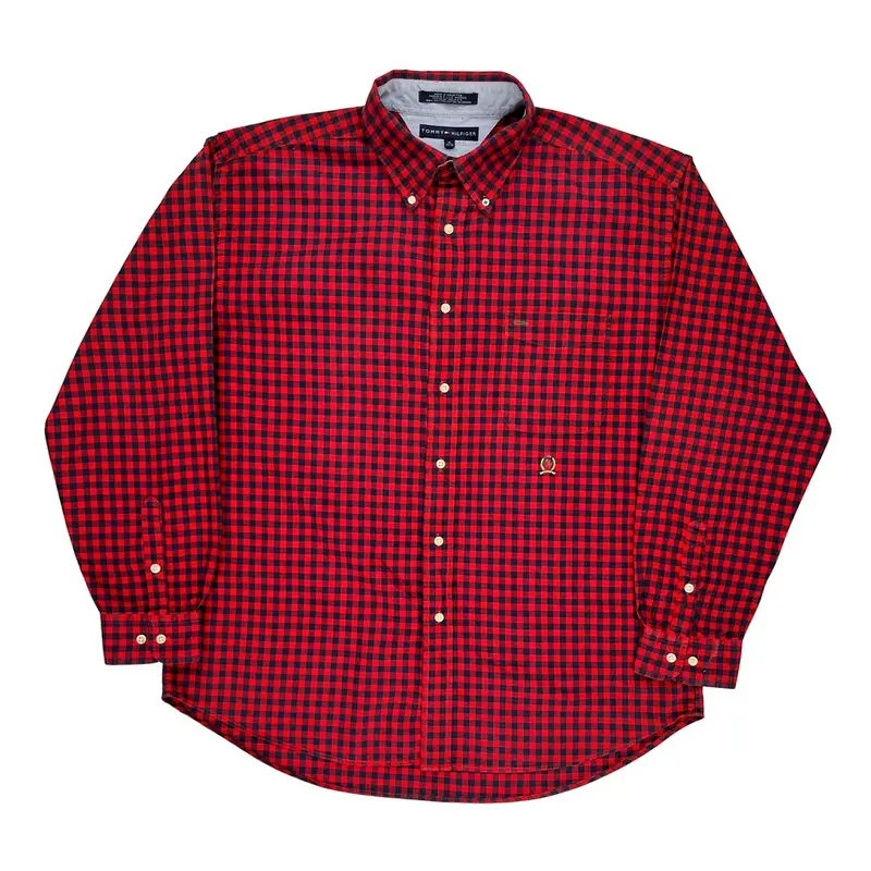 Tommy Hilfiger Checked Flannel Shirt - XL Red Cotton | Size: x-large
