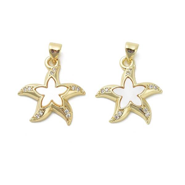 Brass Micro Pave Cubic Zirconia Pendants