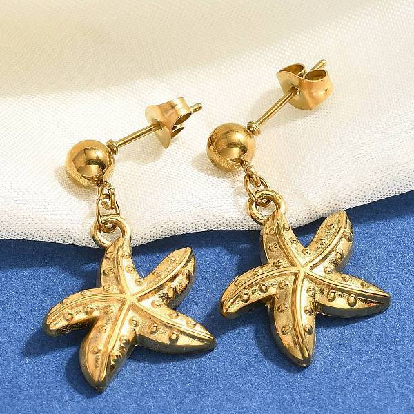 304 Stainless Steel Dangle Stud Earrings