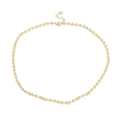 Rack Plating Brass Ball Chain Necklaces for Women