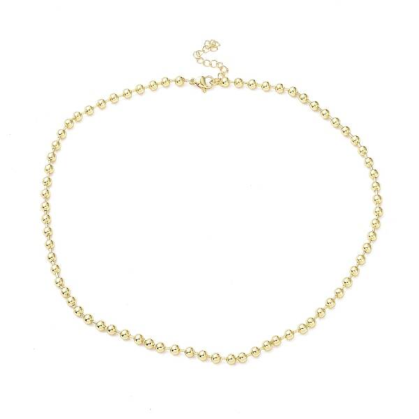 Rack Plating Brass Ball Chain Necklaces for Women