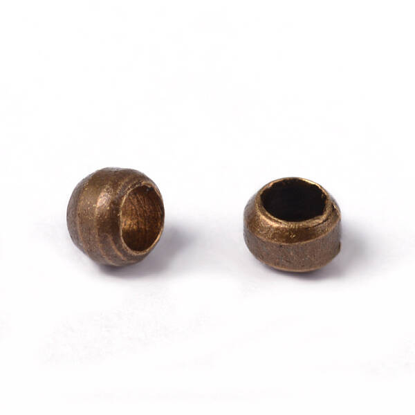 Brass Crimp End Beads