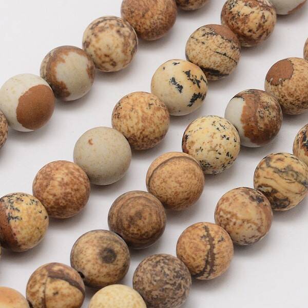 Natural Picture Jasper Beads Strands
